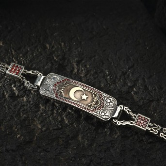 Ay Yıldız İsimli Gümüş Bileklik