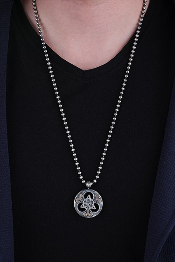 Çift Tarafı Taşlı Madalyon